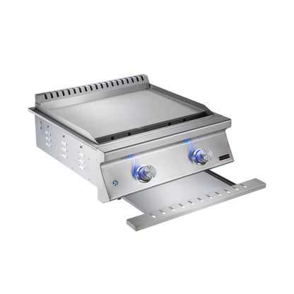 Whistler CBBGD-LP/NG — angled view with drip tray pulled out