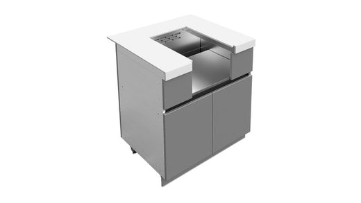 Whistler white and grey power burner cabinet without burner, supplier photo