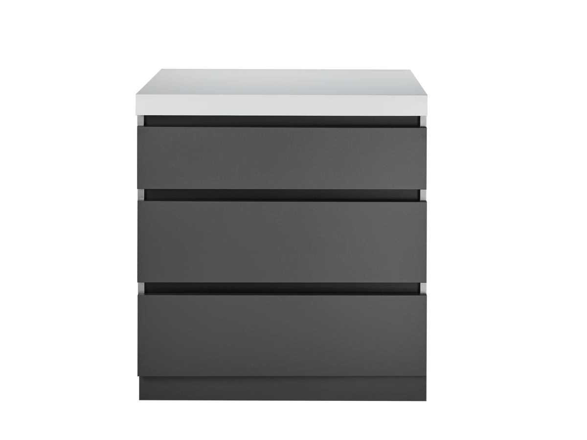 Whistler WMK-TDC-WG white and grey triple drawer modular cabinet, exact supplier image