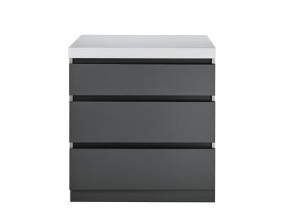 Whistler WMK-TDC-WG white and grey triple drawer modular cabinet, exact supplier image