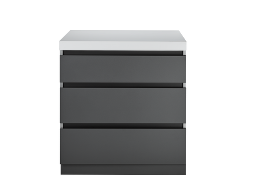 Whistler WMK-TDC-WG white and grey triple drawer modular cabinet, exact supplier image