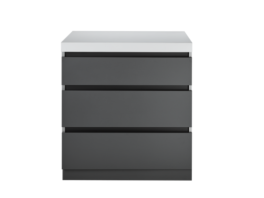 Whistler WMK-TDC-WG white and grey triple drawer modular cabinet, exact supplier image